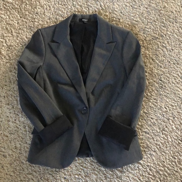 Express Dark Gray Blazer. Size 2 - Picture 1 of 6